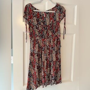 Free People Floral Cut Out Mini Dress